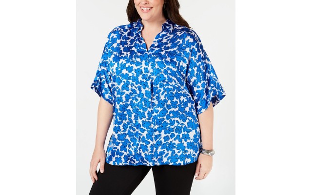  Plus Size Floral-Print Top