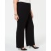  Plus Size High-Waisted Wide-Leg Pants Black Size 14W