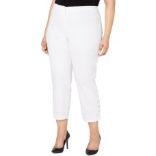 Alfani Plus Size Hollywood-Waist Pants 18W – White
