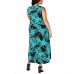  Plus Size Printed Tulip-Hem Maxi Dress 4X – Navy