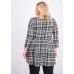  Plus Size Printed Woven-Back Top