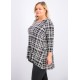  Plus Size Printed Woven-Back Top