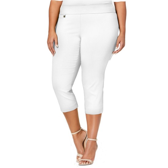  Plus Size Pull-On Capri Pants 18W Petite – Natural
