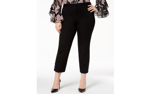  Plus Size Studded Ankle Pants