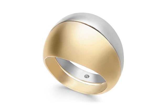  Two-Tone Wide Ring (Silver/Gold)