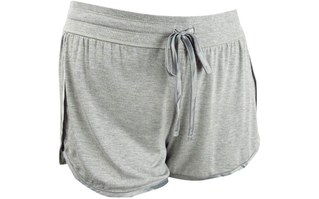  Ultra Soft Satin-Trim Pajama Shorts, Heather Grey, 3X-Large