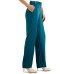  Women Jacquard-Print Straight-Leg Pants, Teal, 10