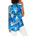  Womens Blue Surplice Hi-low Shirt Tank Top Blouse