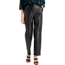 Alfani Women’s Faux-Leather Pants (Black, 14)