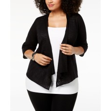 Alfani Women's Linen Open Front Essential Cardigan