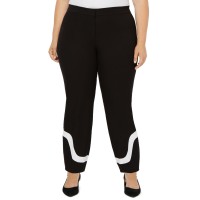 Alfani Womens Plus Comfort Waist Skinny Leg Ankle Pants, Black, 16W
