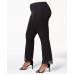  Womens Plus Lace-Trim Pull On Ankle Pants, Black, 14W