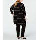  Womens Plus Open Front Layering Cardigan Sweater, Black, 2X