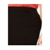  Womens Plus Pleated Hem Comfort Waist Ankle Pants, Black, 28W