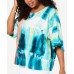  Womens Plus Printed Dolman Sleeve Blouse