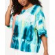  Womens Plus Printed Dolman Sleeve Blouse 1X