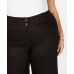  Women’s Plus Size High-Waist Wide-Leg Capris Black Size 18W
