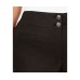   Women’s Plus Size High-Waist Wide-Leg Capris Black Size 18W