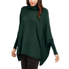 Alfani Womens Plus Turtle Neck Long Sleeves Poncho Top