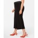  Womens Plus Wide Leg Cropped Pants Black 16W