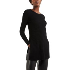 Alfani Womens Ribbed Long Sleeve Tunic Sweater