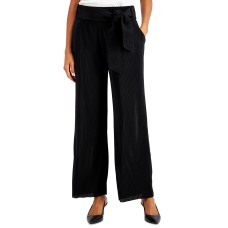 Alfani Women’s Tie-Front Wide-Leg Pants (Black, X-Small)