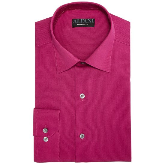  by Alfani Men's Bedford Cord Classic/Regular Fit Dress Shirt, Pink