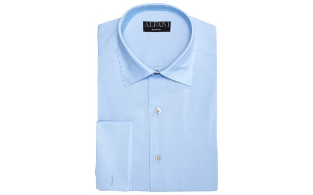 AlfaTech by  Men’s Big & Tall Solid Dress Shirt