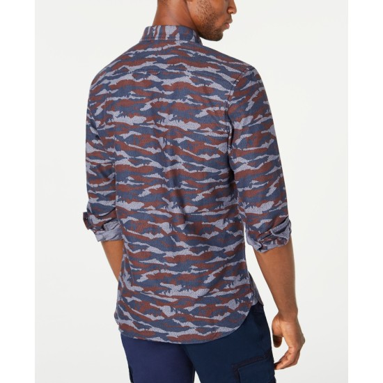  Men’s Camo Grindle Shirt (Navy, 2XL)