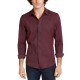  Men’s Matt Regular-Fit Brushed Twill Shirt (Red, 2XL)