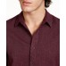  Men’s Matt Regular-Fit Brushed Twill Shirt (Red, 2XL)
