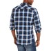  Men’s Plaid Plus Flannel Shirt (Navy, XL)