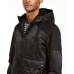  Men’s Ross Hooded Bomber Jacket (Black, M)