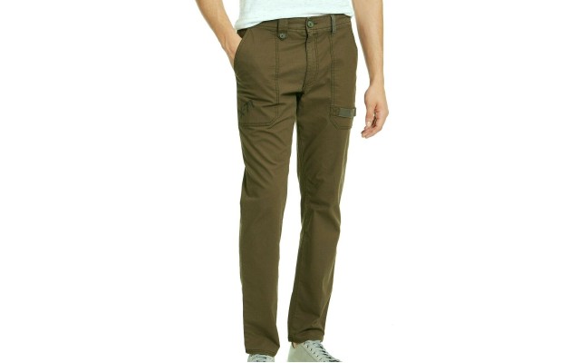  Mens Utlity Cargo Pants Belted Ripstop Slim Fit (Green, 31/30)