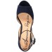  Reeta Block-Heel Platform Sandals  Microsuede, Navy, 10 M