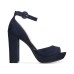  Reeta Block-Heel Platform Sandals  Microsuede, Navy, 10 M