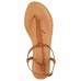  Women Akrista Leather Open Toe Casual T-strap  Cognac Shoe Size 9.5