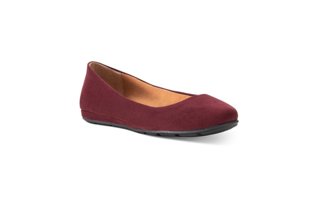  Womens Ellie Closed Toe Ballet Flats, Purple, 6.5 M