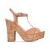  Womens Jamie Open Toe Casual Platform Sandals ,Medium Brown, Medium Brown, 11 M