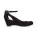  Womens Miley Closed Toe Casual Platform Sandals, Black, 5 M