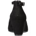  Womens Miley Closed Toe Casual Platform Sandals, Black, 5 M