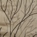 Andora Embroidered Rod Pocket Valance , Tree Small Faux Silk Valances for Window (Beige, 50X18″)