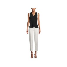 Anne Klein Color-Block V-Neck Peplum Tank Top (Black, XX-Large)