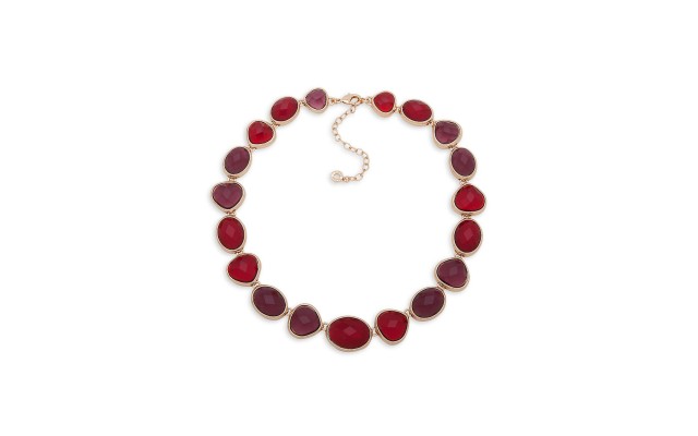  Gold-Tone Stone Collar 16 Plus 3” Necklace