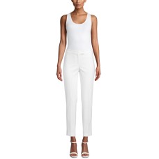Anne Klein Low-Rise Slim-Ankle Pants (White, 8)