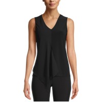 Anne Klein Overlay Tank Top (Black), Black, Small