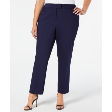 Anne Klein Plus Size Bowie Double-Weave Pants, 18W