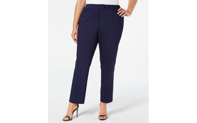  Plus Size Bowie Double-Weave Pants, 18W