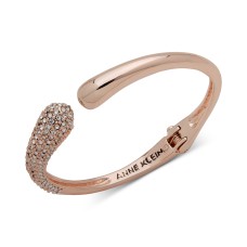 Anne Klein Rose Gold-Tone Pave Cuff Bracelet