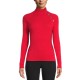  Women's Button-Detail Ribbed Pullover Sweater, Red, X-Small